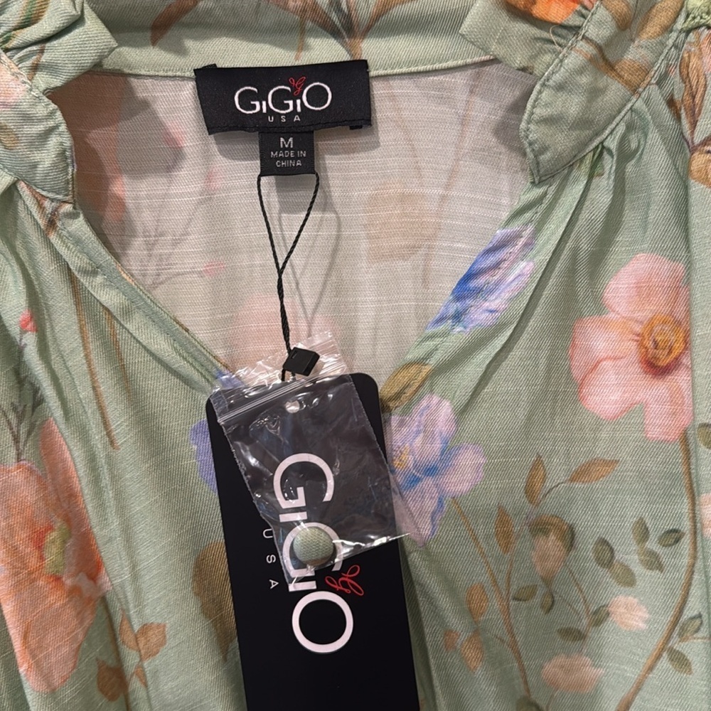 Gigio NWT green floral maxi dress, medium - Picture 3 of 6